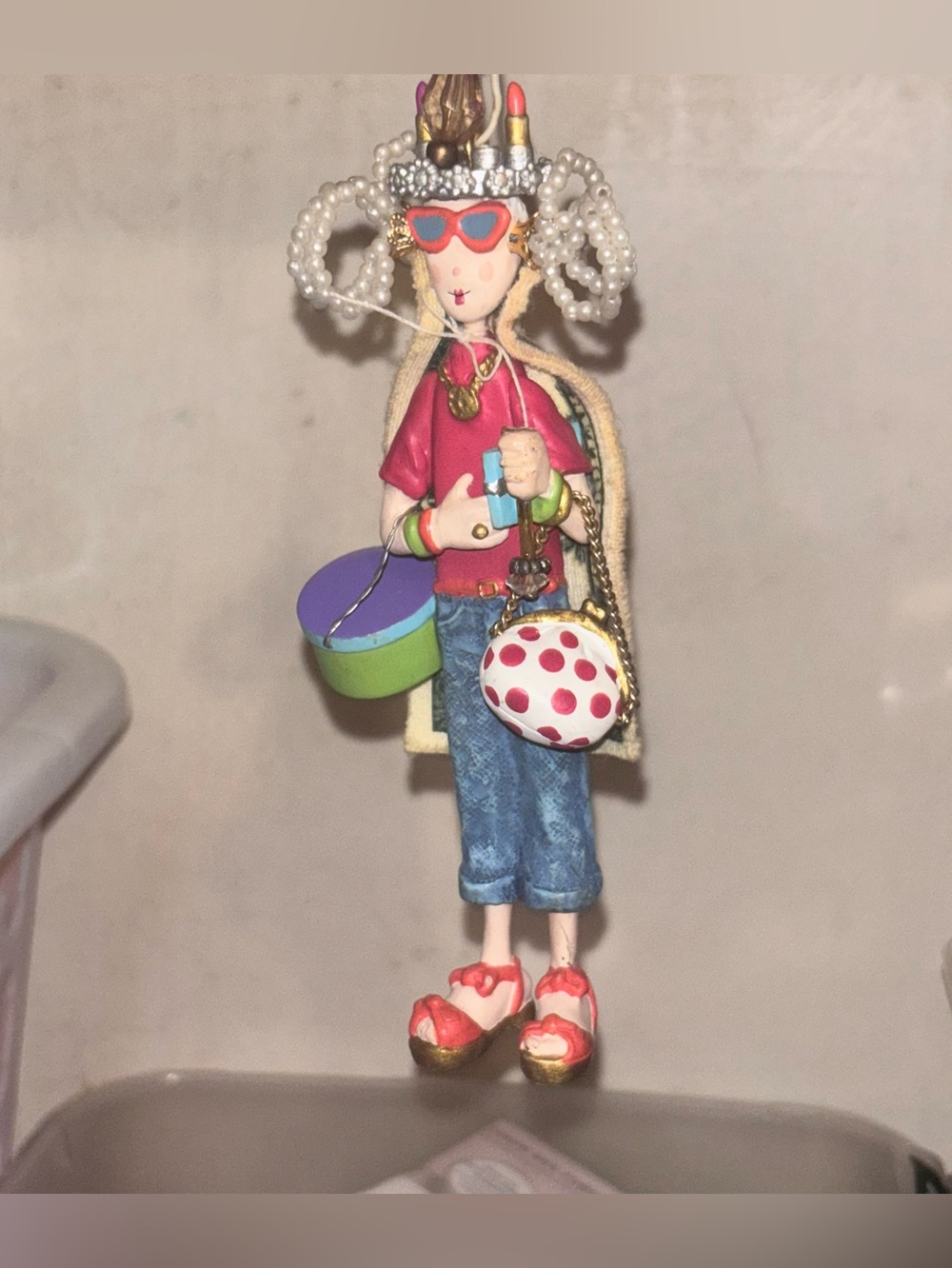 Diva Shopper Doll Ornament Y2K